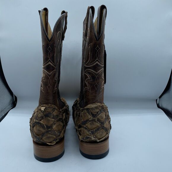 Cody James Western Boot Mens Men 10.5 EE Brown Pirarucu Exotic Square Toe Cowboy main image 11